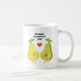 Den roliga fruktvitsen gör vi den perfekta pearen kaffemugg