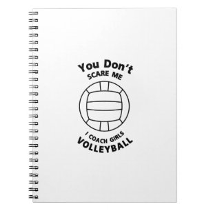 Den roliga gåvan för volleybolllagledaren skrämmer anteckningsbok med spiral