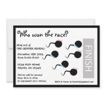 Den roliga gender avslöjer partyinbjudan -