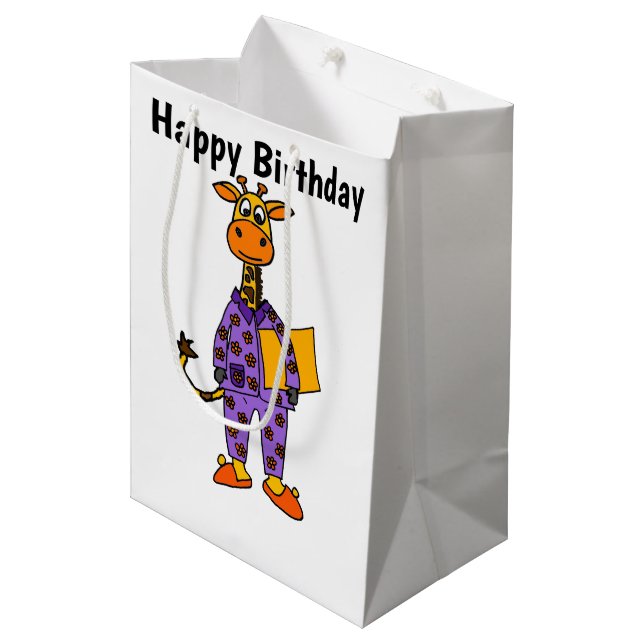 Den roliga giraffet kudder jag Pajamas med (Framsidan Vinklad)
