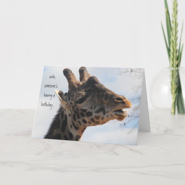 Den roliga girafffödelsedagen, ser du Mahvelous! Kort (Framsida)