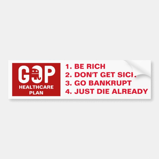 Den roliga GOP-sjukvården planerar Bildekal (Framsidan)