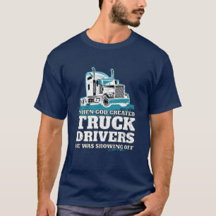 Den roliga guden skapade av lastbilsförarevisning t shirt