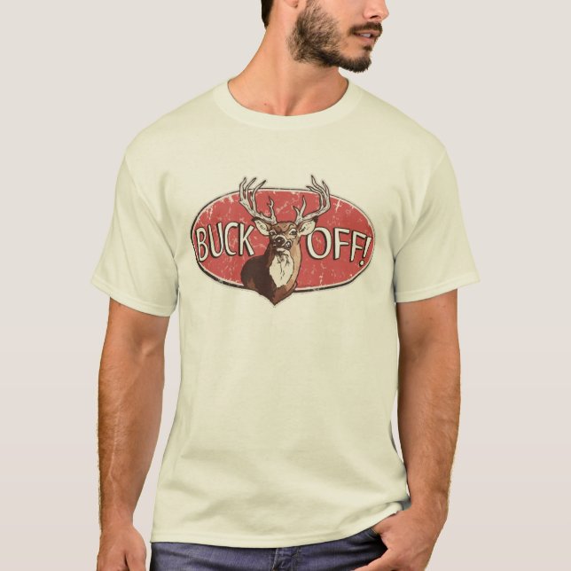 Den roliga hjortjägaren utrustar vid Mudge studior T-shirt (Framsida)