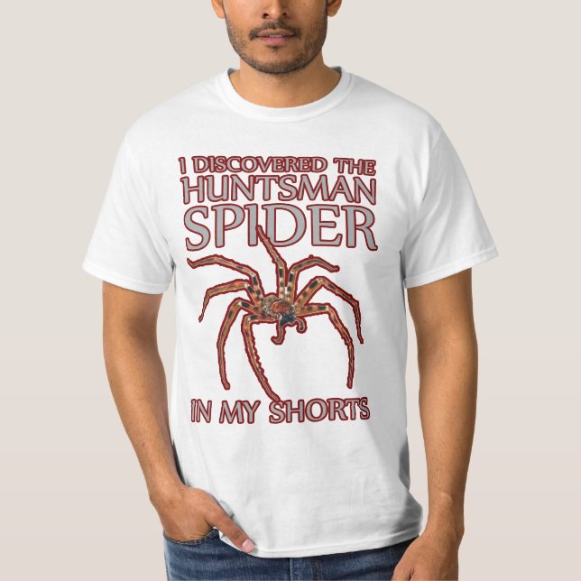den roliga Huntsmanspindeln i min kort parodierar T-shirt (Framsida)