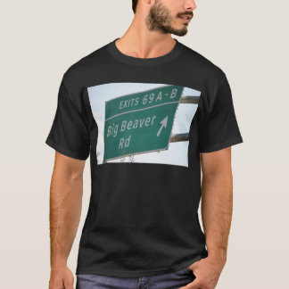Den roliga huvudvägen undertecknar den stora bäver tee shirt