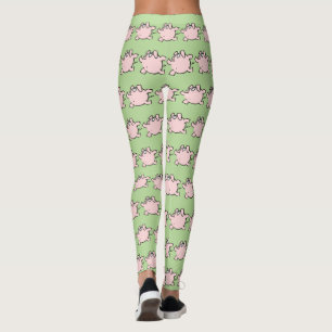Den roliga illustrationgrisen för 6 tecknad välj leggings