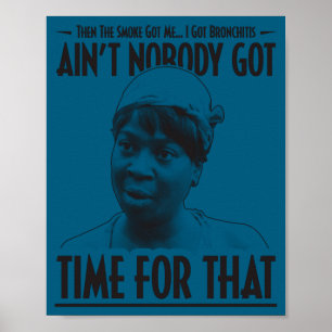 Den roliga internetmemen 'Aint Nobody Got Time For Poster