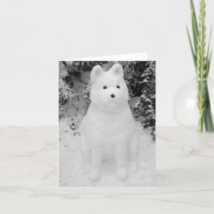 den roliga julen för den snöakita snögubben helgkort