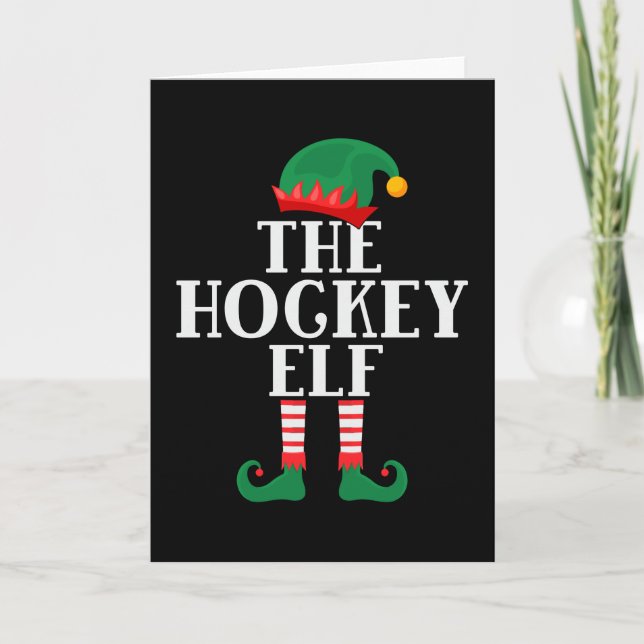 Den roliga julen Hockey Alv Kort (Framsida)
