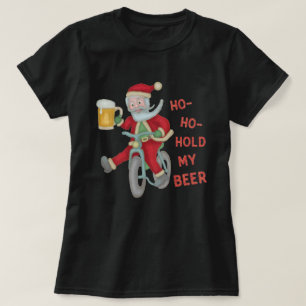 Den roliga juljultomten rymmer min öl humoristisk t shirt