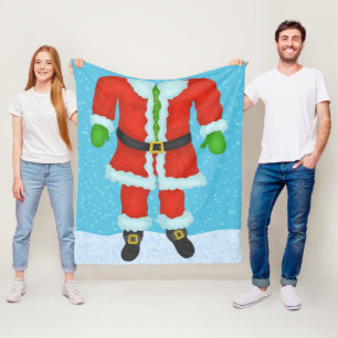 Den roliga jultomten förkroppsligar fleecefilt