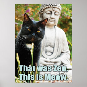 Den roliga katten - som var zenen, detta är jamar poster