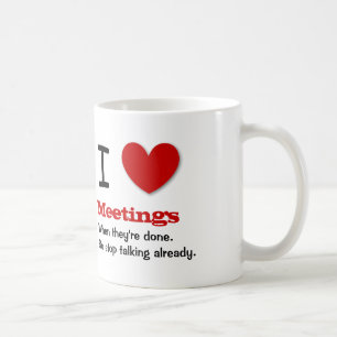 Den roliga kontors humor älskar jag möten V01 Kaffemugg