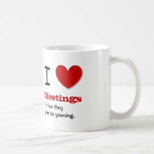 Den roliga kontors humor älskar jag möten V04 Kaffemugg