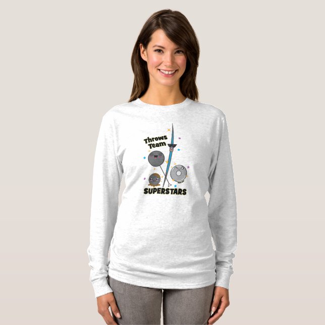 Den roliga kulstötningdiskusen bultar t-shirt (Hel framsida)
