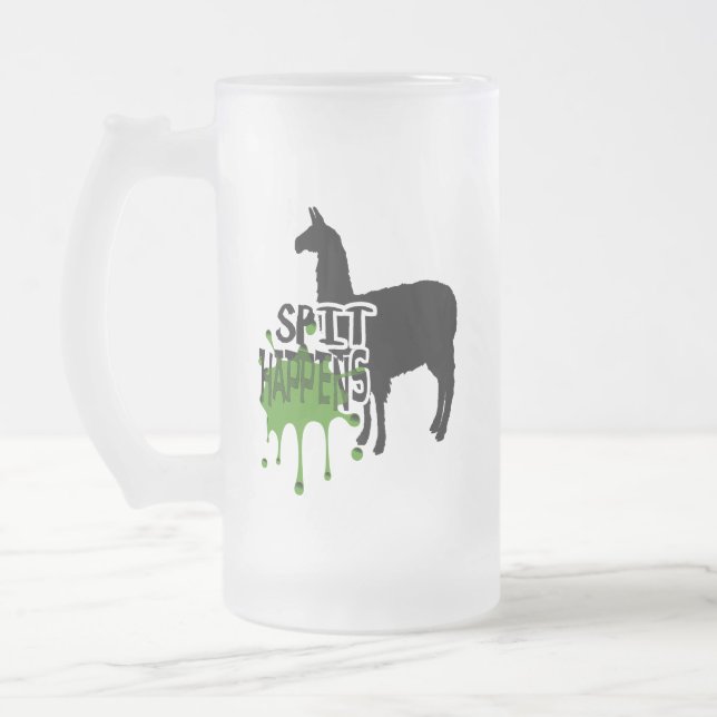 Den roliga llamaen som Meme spottar, händer Frostat Ölglas (Vänster)