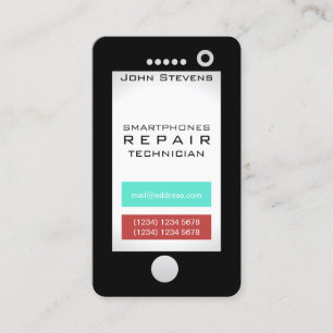 Den roliga looken för celltelefonfauxen formar visitkort