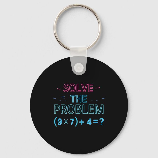 Den Roliga Lös Problem Matematik 67 Meme Nyckelring (Framsida)