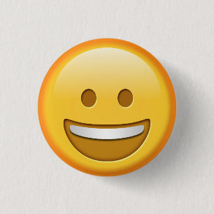 Den roliga lyckliga emojien knäppas knapp