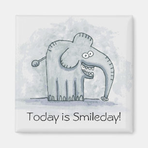 Den roliga motivational elefanten är i dag magnet