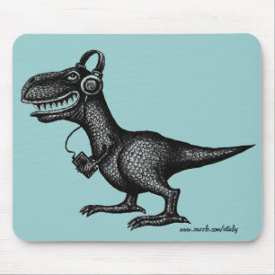 Den roliga musikdinosauren skrivar mousepad för musmatta