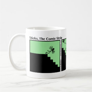 Den roliga nedgången besegrar den trapporStickman Kaffemugg