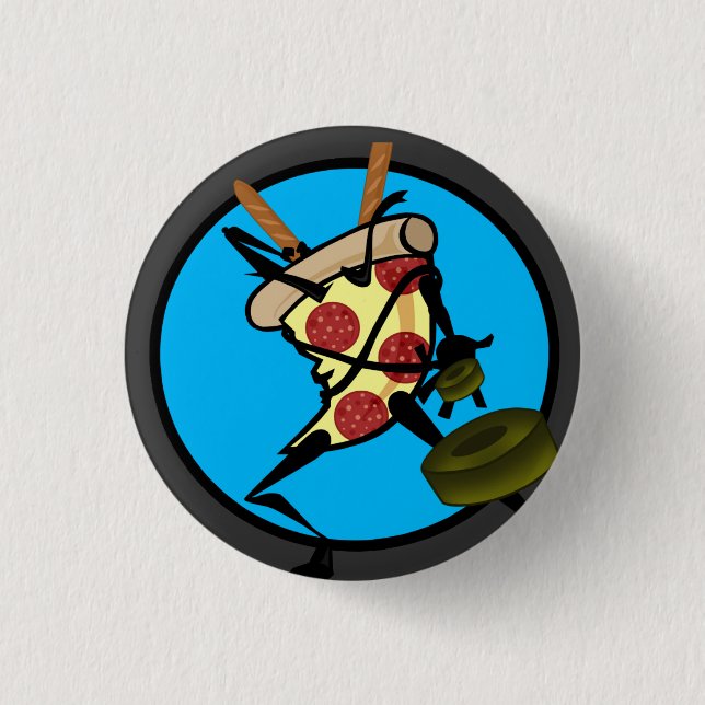 DEN ROLIGA NINJA-PIZZARUNDAN KNÄPPAS KNAPP (Framsida)