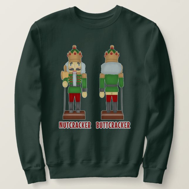 Den roliga nötknäpparejulaftonen blidkar den fula lång ärmad tröja (Design framsida)