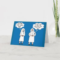 Den roliga nunnan Cards "bra & bjöd tankar ",
