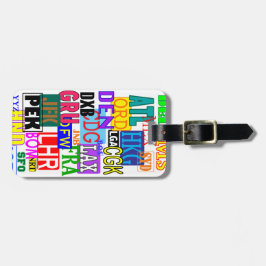 Den roliga och färgrika flygplatsen för tre brev bagagebricka