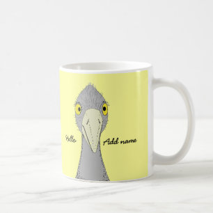 Den roliga Ostrichmuggar tillfogar namn Kaffemugg