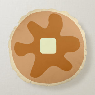 Den roliga pannkakan kudder rund kudde