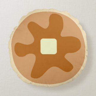 Den roliga pannkakan kudder rund kudde