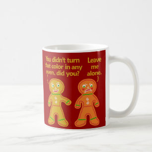 Den roliga pepparkakan fejkar solbränd jul kaffemugg