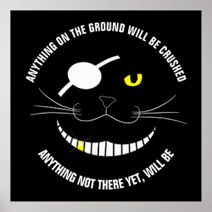 Den roliga piraten som ler katten med ett öga, poster