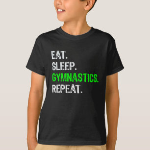 Den roliga pojke- & flickagymnastikgåvan äter s t shirt