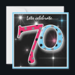 Den roliga polkaen pricker den 70th inbjudningar<br><div class="desc">En rolig polka pricker den 70th födelsedaginbjudan. Denna är en customisable design. Behaga e-posten mig,  om du behöver hjälp som skräddarsy din design.</div>