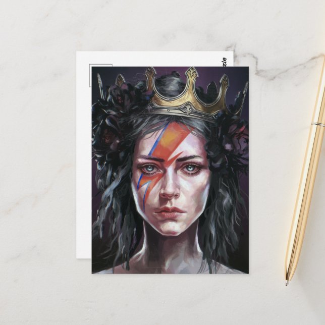 Den roliga prinsessan vykort (Fram/Back In Situ)