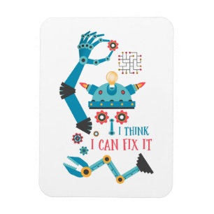 Den roliga roboten reparerar manen magnet
