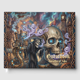 Den roliga skeletten – keltisk steampunk-fantasi. gästböcker
