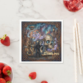 Den roliga skeletten – keltisk steampunk-fantasi. pappersservett