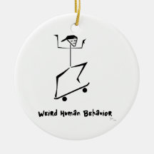 Den roliga skridskon stiger ombord julprydnaden