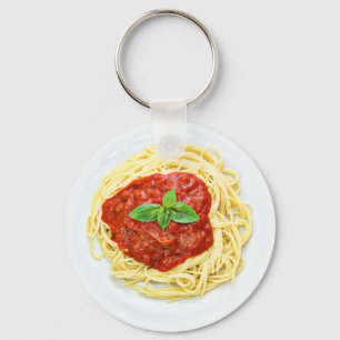 Den roliga spagettimiddagen pläterar nyckelring