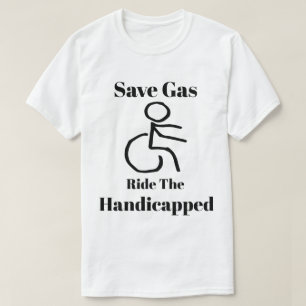 Den roliga sparan gasar - rida det handikappat t-shirt