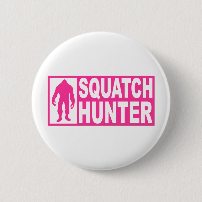 Den roliga SQUATCH-JÄGAREN utrustar att finna den Knapp (Framsida)