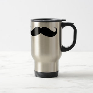 Den roliga stora mustaschen reser/pendlaremuggen resemugg