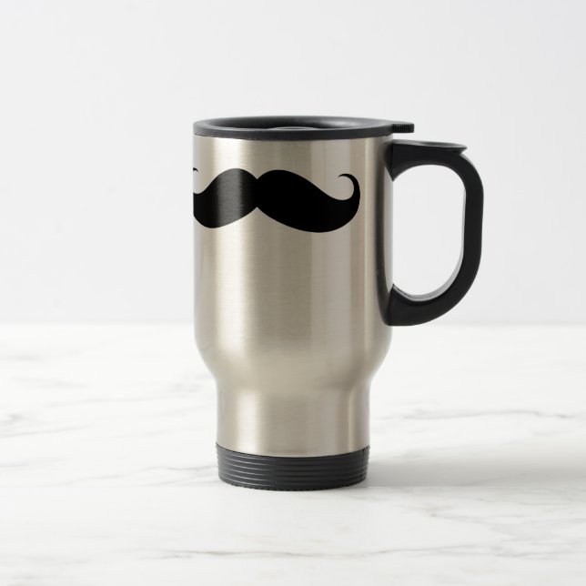 Den roliga stora mustaschen reser/pendlaremuggen resemugg (Höger)