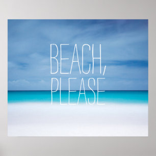 Den roliga stranden, behar den tropiska poster