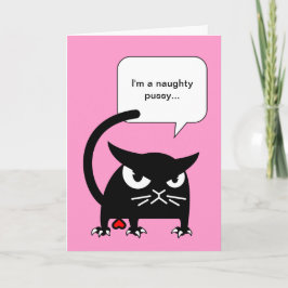 Den roliga svart katten Cards | Badd Gato | den Helgkort